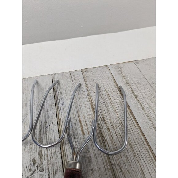 Turkey & Roast Lifter Fork Set of 2 Wood Handles 10 3/4" - Picture 6 of 10